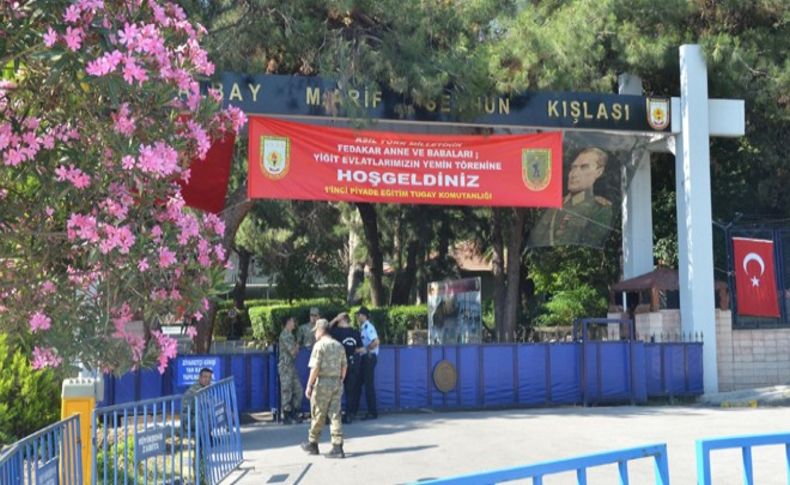 Askerlerin zehirlendiği kışlada yemin töreni