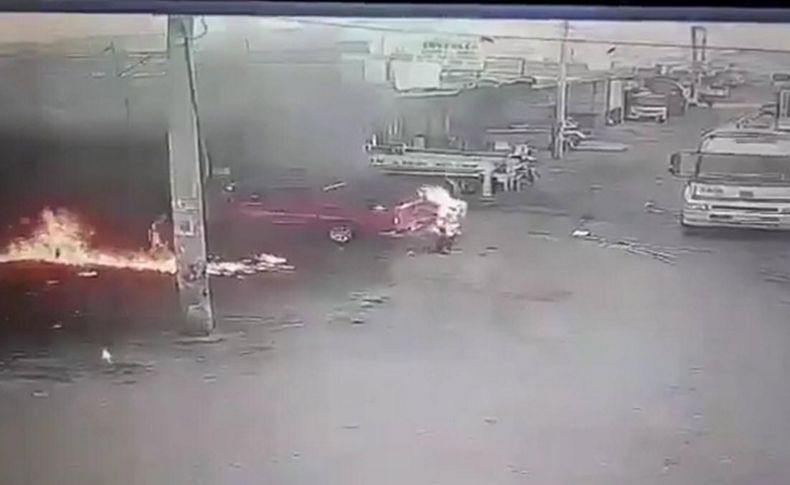 Ateşi tiner ile canlandırmak isteyen çocuk alevlerin arasında kaldı