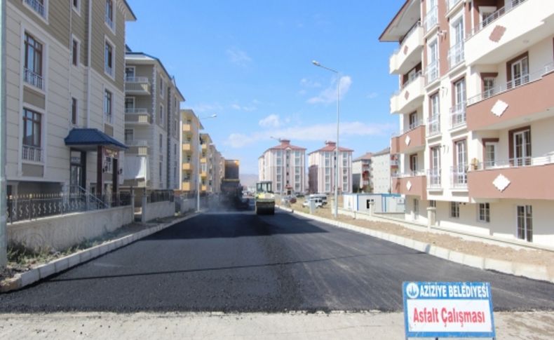 Aziziye Belediyesi, asfalt çalışmalarını sürdürüyor