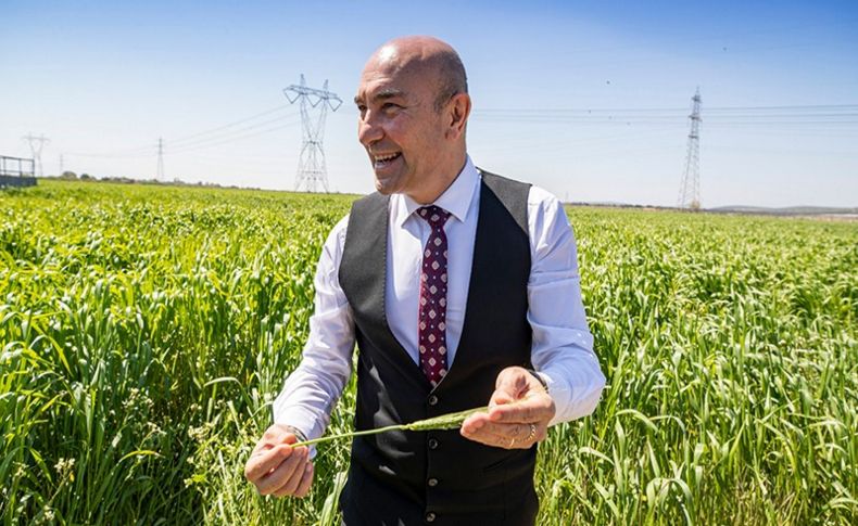 Başkan Soyer karakılçık tarlasından çiftçilere sesledi