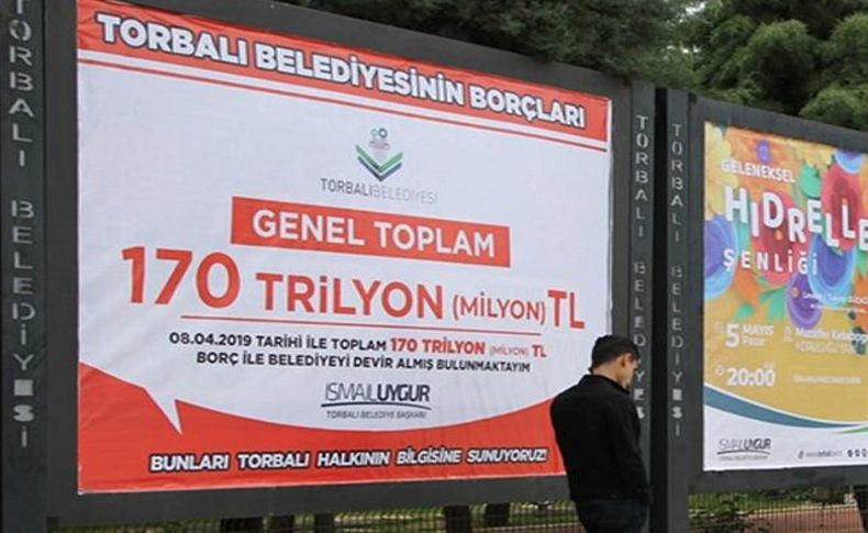 Başkan Uygur belediyenin borcunu afişe etti
