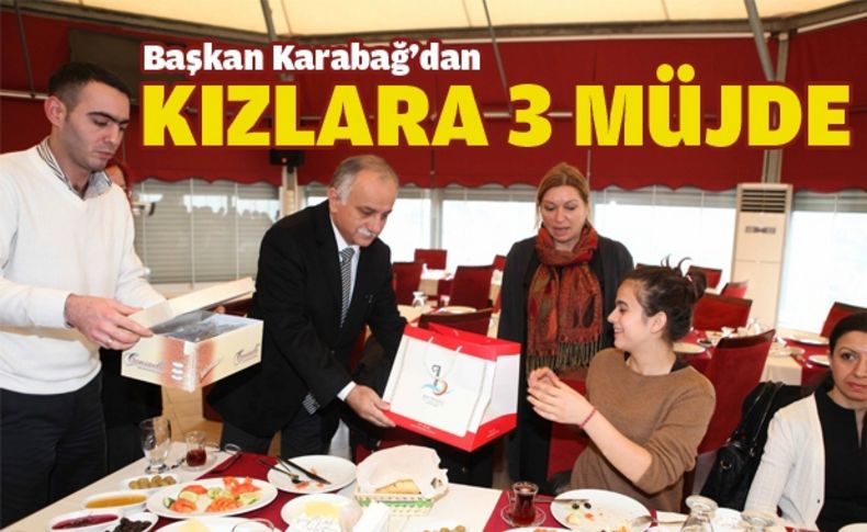 Başkan Karabağ kızlara müjdeyi verdi