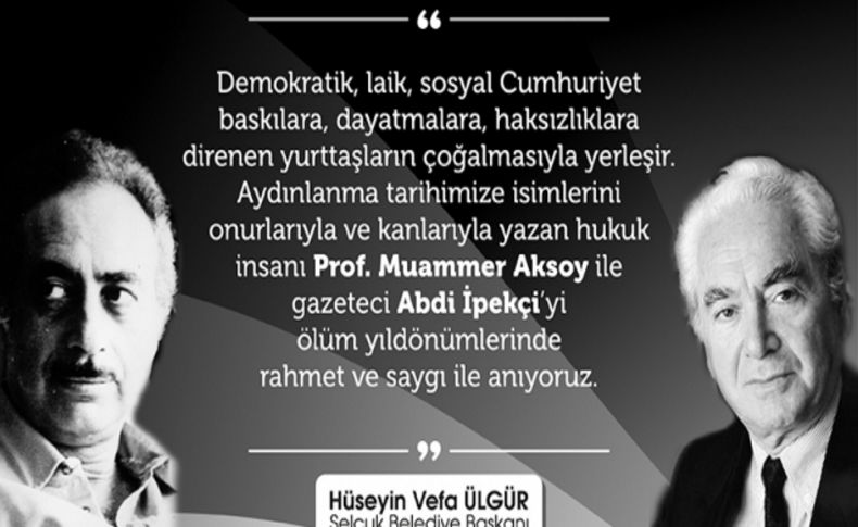 Başkan Ülgür : “Aksoy ne İpekçi’yi Saygıyla Anıyoruz”