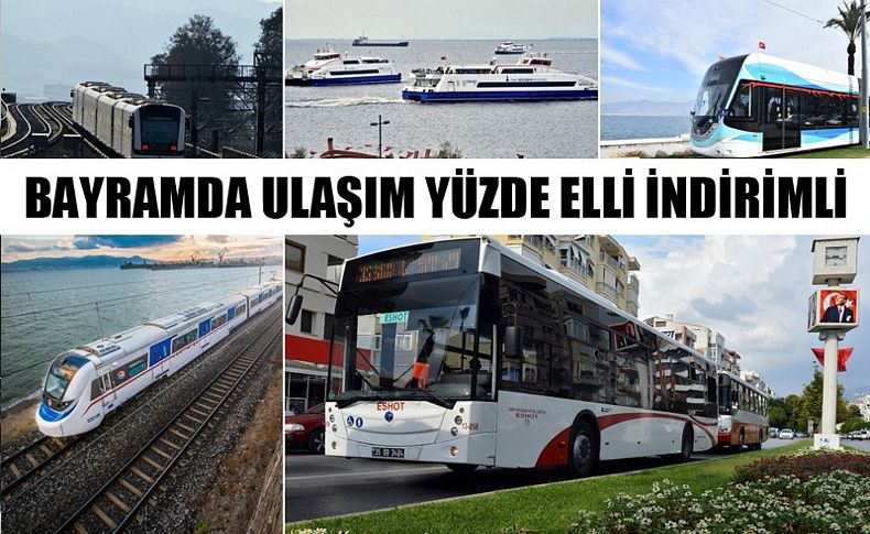 Bayramda toplu ulaşım yüzde 50 indirimli