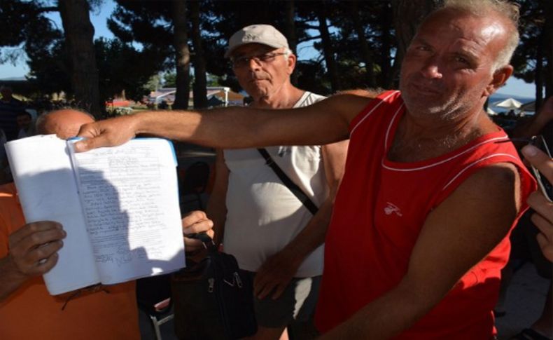 Dikili'de meclis üyesi işletmeciye site sakinlerinden 'işgalci' tepkisi!