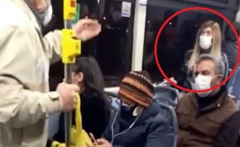 Belediye otobüsünde corona virüs paniği
