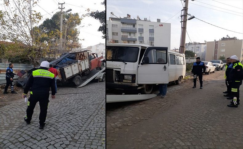 Bergama'da hurda araçlar kaldırılıyor