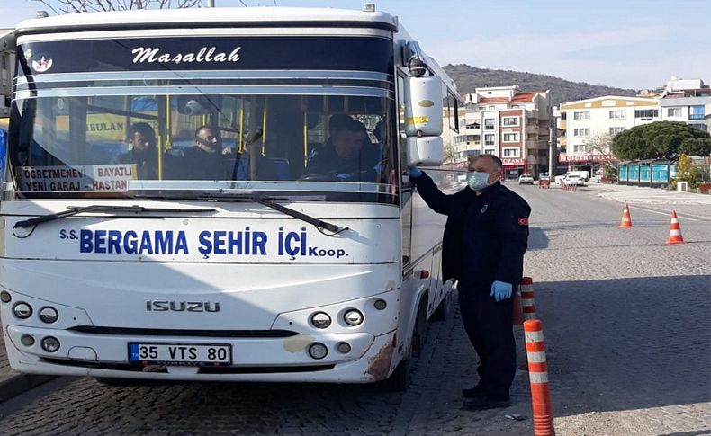 Bergama’da toplu taşımaya Koronavirüs ayarı