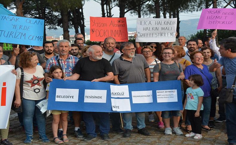 Bergama'daki yasağa piknikli protesto