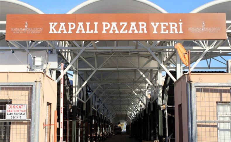 Bergama pazar yeri yenilendi