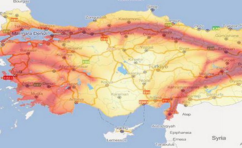 Birçok ilin deprem tehlikesi değeri değişti