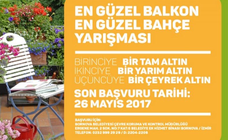 Bornova’nın en güzel balkon ve bahçesi seçilecek