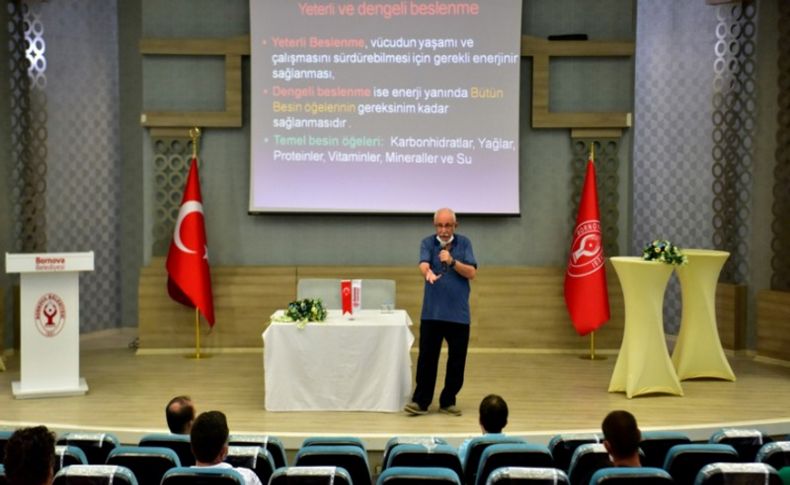 Bornovalı antrenörlere sağlıklı beslenme semineri