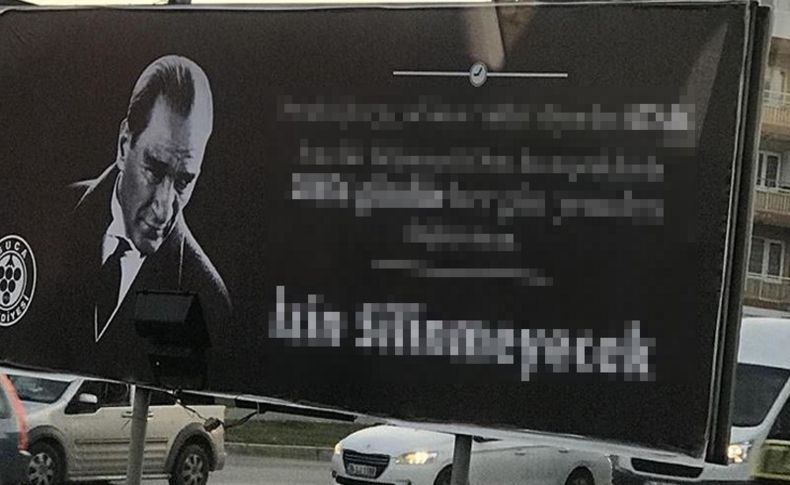 Buca Belediyesinden dikkat çeken '10 Kasım' afişi