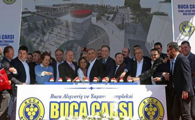 Buca Çarşı'nın temeli İzmir Marşı'yla atıldı