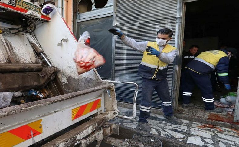 Buca'da 3 ton et imha edildi! Mide bulandıran operasyon