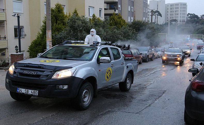 Buca’nın tamamı karış karış dezenfekte edildi