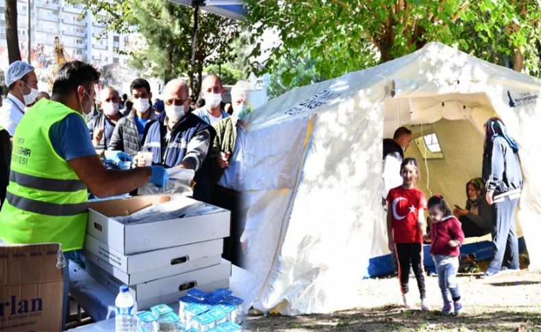 Büyükşehir depremzedelerin yanında