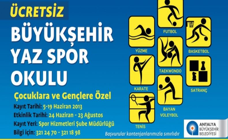Büyükşehir’in yaz spor okullarından 2 bin 200 çocuk faydalanacak
