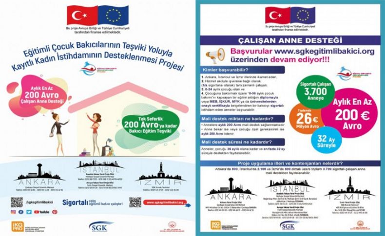 Çalışan annelere bakıcı desteği