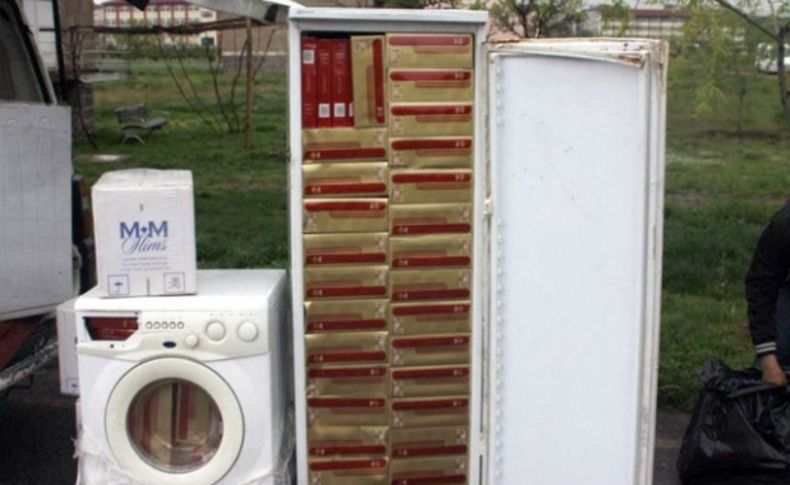 Çamaşır makinesi ve buzdolabında kaçak sigara çıktı