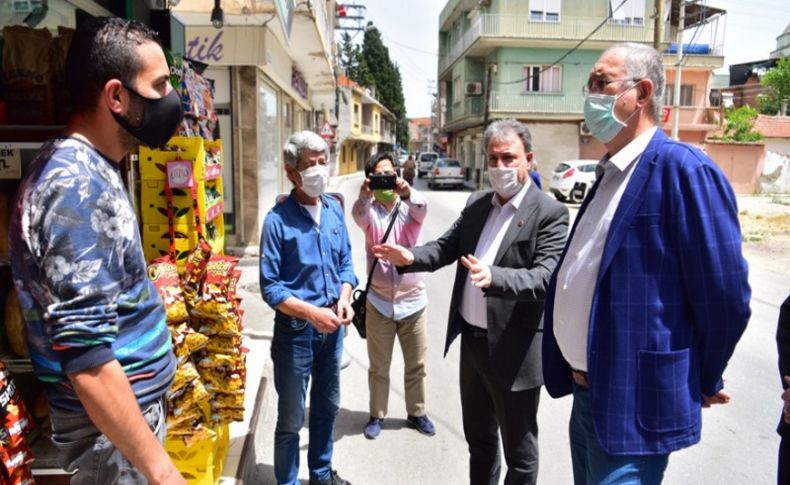 İduğ ve Sertel'den Çamdibi esnafına moral turu