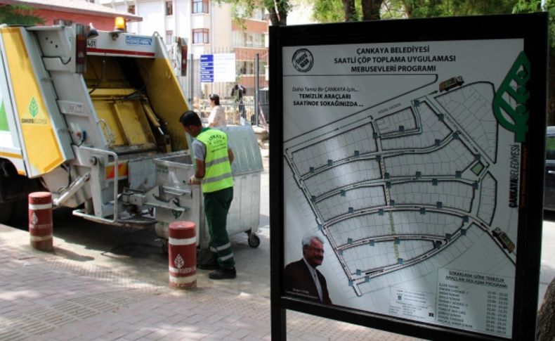 Çankaya’da saatli çöp uygulaması başladı