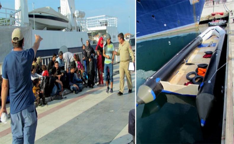 Çeşme açıklarında 132 mülteci yakalandı