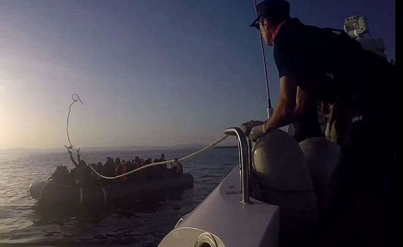 Çeşme açıklarında 47 kaçak yakalandı