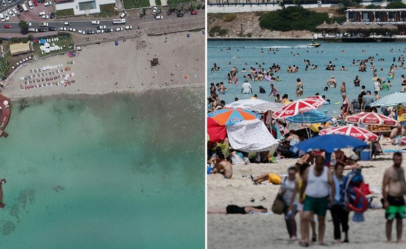 Çeşme'de yağmur ve dönüşler plajları boşalttı