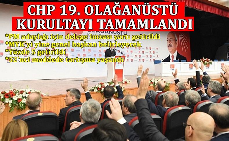 CHP 19. Olağanüstü Kurultayı tamamlandı