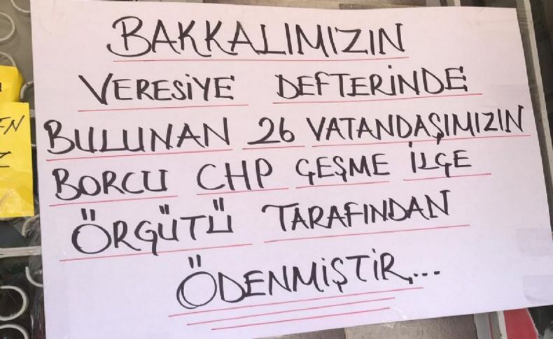 CHP Çeşme veresiye defteri kapattı