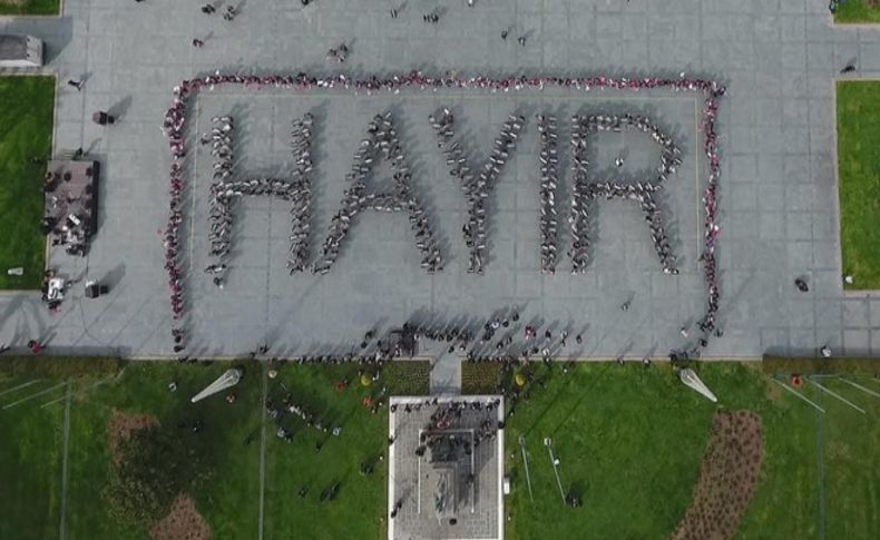 CHP'li kadınlar, 8 Mart'ta bedenleriyle 'hayır' yazdı