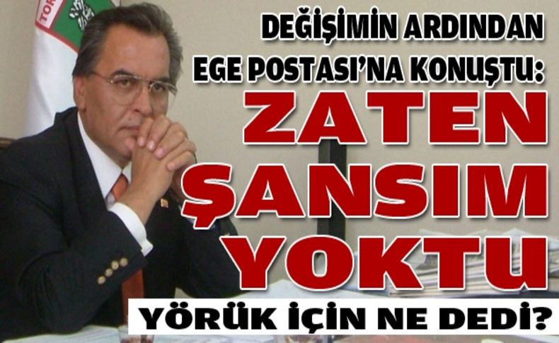 CHP İzmir'in ilk değişen başkanı Ege Postası'na konuştu!