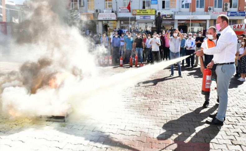 Çiğli Belediyesinde yangın tatbikatı