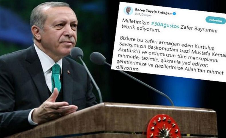Cumhurbaşkanı Erdoğan'dan 30 Ağustos mesajı