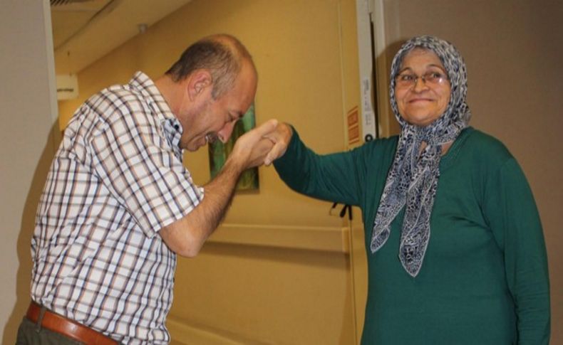Damadına böbreğini verdi
