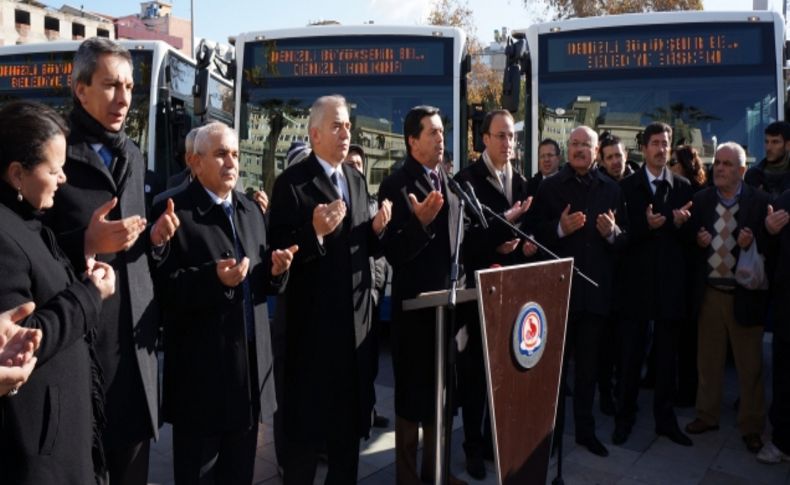 Denizli'de körüklü otobüsler törenle hizmete girdi