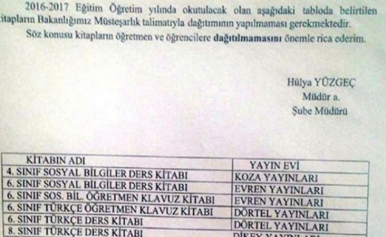 Ders kitaplarına FETÖ ayarı