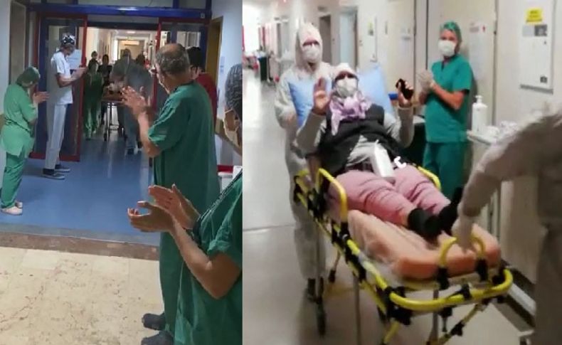 DEÜ'de 65 yaş üstü üç hasta alkışlarla taburcu oldu