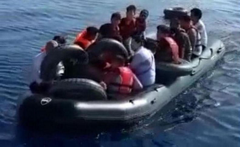 Dikili açıklarında 58 kaçak yakalandı