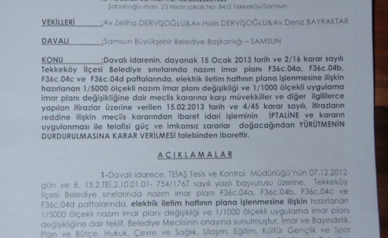 Doğalgaz çevrim santrali iletim hattı güzergahına dava açıldı