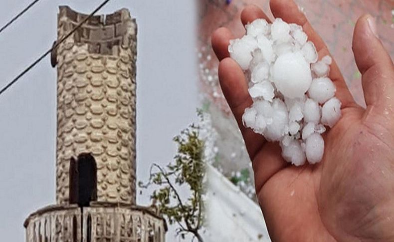 Dolu, cami minaresini yıktı