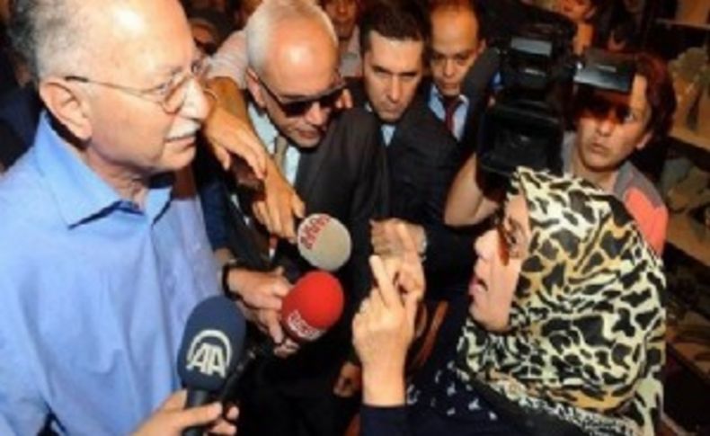 Yaşlı kadından İhsanoğlu'na tepki