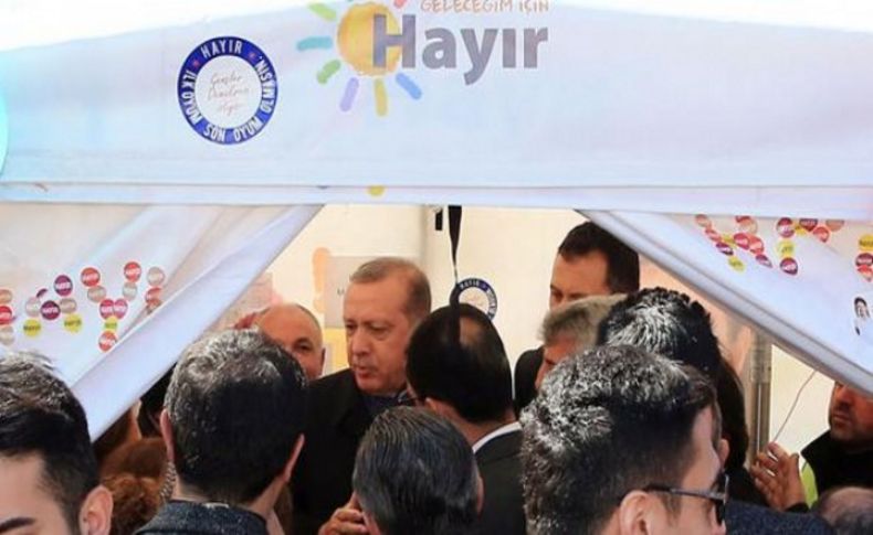 Erdoğan 'hayır' çadırında yaşananları anlattı