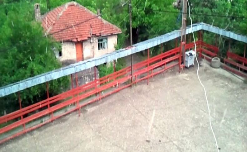 Ereğli’ye dolu yağdı