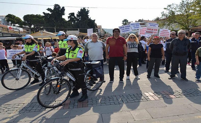 Foça'da sağlıklı yaşam yürüyüşü