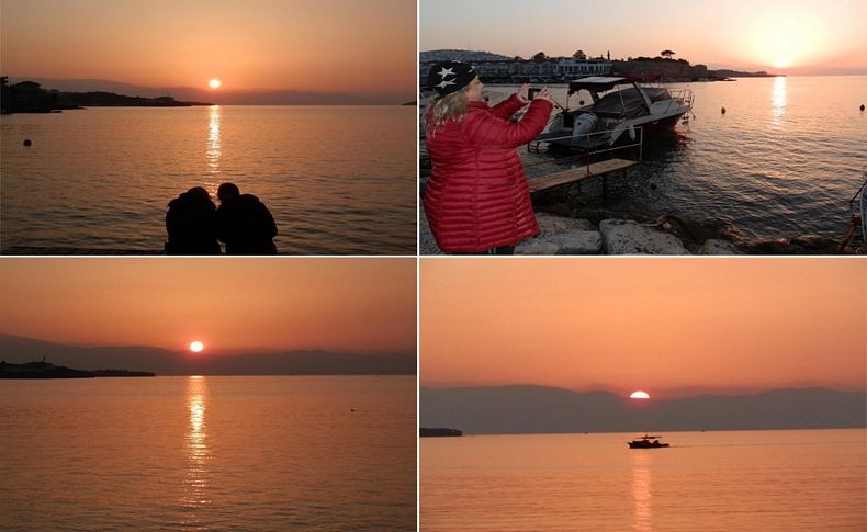 Foça gün batımı manzaralarıyla dikkat çekiyor