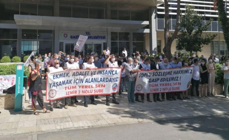 Gaziemir'de memurlar iş bıraktı! Sonuç alınmazsa istikamet Ankara!
