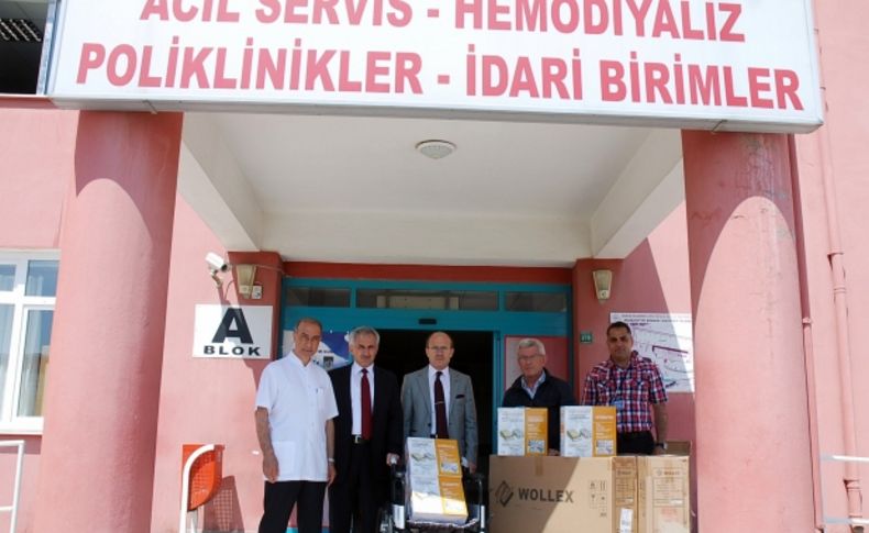 Gemlik’te mavi kapaklar tekerlekli sandalye oluyor